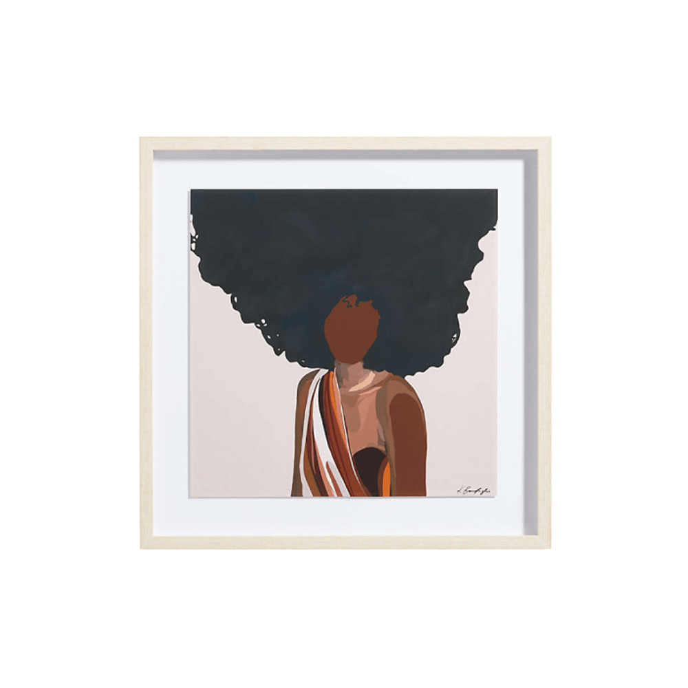 Framed black and brown